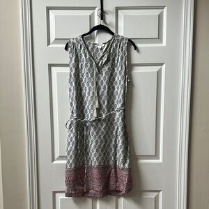 Patterned Sleeveless Dress